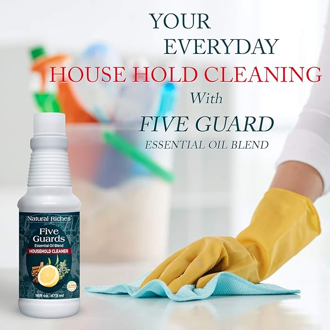 Natural Riches Household Cleaner Concentrate Five Guards from The Tales of French stories of Thieves Essential oil blend household cleaner - 16 fl oz - Bloomnest
