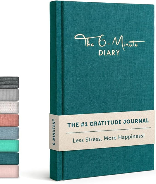 6-Minute Diary – 3-Million-User Gratitude Journal for Women & Men with Prompts – Guided Self Care Book Based on Positive Psychology – Daily Manifestation - Bloomnest