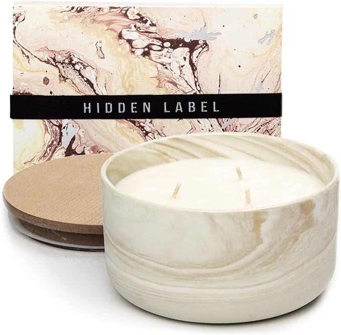 Vanilla Caramel Soy Candle, 14.8oz Soy Wax, 3 Wicks, Long-Lasting with Heat-Resistant Ceramic Jar, Soy Candles for Home Scented, Large Candle Gift for Womens at Living rooms Bedrooms Bathrooms Offices - Bloomnest