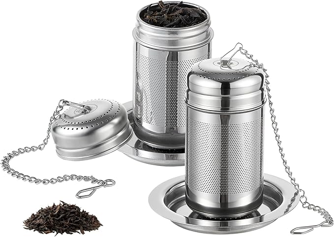 316L Stainless Steel Tea Infuser – Extra Fine Mesh Loose Leaf Tea Steeper for 8–32 oz Mugs, Bottles & Teapots, Dishwasher Safe (2 Pack) - Bloomnest