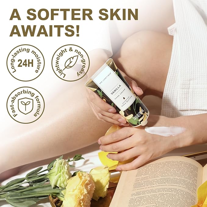 Spa Luxetique Spa Gift Baskets for Women - Vanilla Bath Set with Bubble Bath, Body Lotion Gift Set, Vanilla Spa Set, Birthday Woman Gifts, Mothers Day Gifts for Mom - Bloomnest
