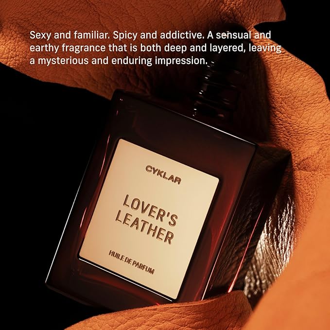 CYKLAR Perfume Oil Roll-On. Travel-Friendly Lover’s Leather Fragrance with Saffron, Leather, and Sandalwood. Long-Lasting Essential Oil Parfum for Women and Men. 0.5 Fl Oz Scented Rollerball Bottle Cyklar