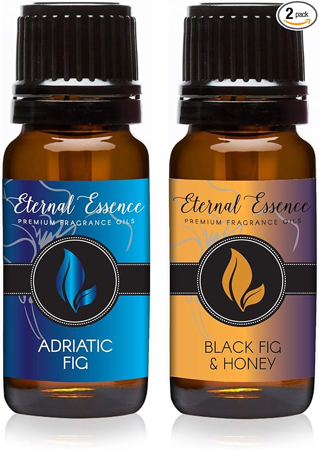Eternal Essence Oils 2 Pack 10ml Premium Fragrance Oil - Black Fig & Honey & Adriatic Fig - for Candle, Soap Making, Aromatherapy, Diffusers, Home Care, & Humidifiers EternalEssenceOils