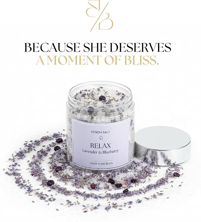 Epsom Salt Bath Gift Set – 6 Aromatherapy Blends with Essential Oils – Bath & Body Gift Set for Women, Stress Relief, Self Care, Birthday Gifts – Jane & Bloom