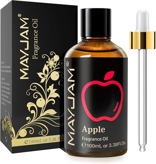 MAYJAM 100ML/3.38FL.OZ Apple Fragrance Oils with Glass Dropper, Essential Oils for Diffusers for Home, Long Lasting Scented Oils for Diffusers Soap Candle Making - Bloomnest