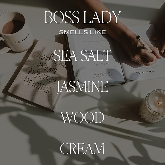 Sweet Water Decor Boss Lady Candle - Work Bestie, New Job Gifts for Her - Boss Gifts for Women - 9oz Clear Jar, 40+ Hour Burn Time - Made in The USA - Bloomnest