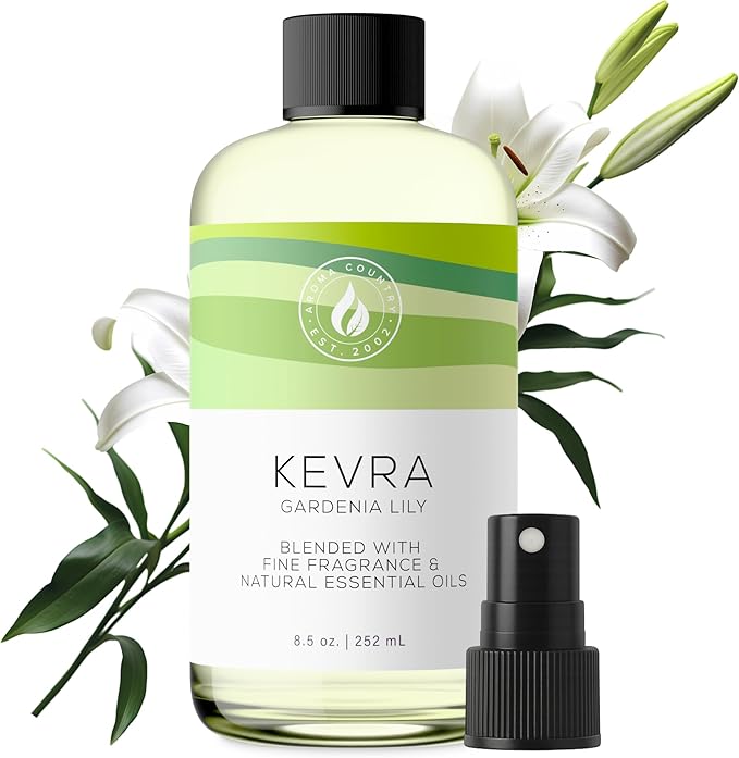 Aroma Country Kevra Diffuser Oil - Luxury Essential Oils for Diffuser Refill & Air Freshener Room Spray - Long-Lasting & Natural Home Fragrance, Garden Lily Scented Oil for Diffusers (8.5 Fl. oz) AromaCountry
