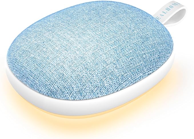 Portable White Noise Sound Machine: Baby Sleep Soother, Bluetooth Speaker, Rechargeable Battery, 4-Speed Timer, 6 Soothing Sounds Adult Therapy Aid for Trave (Blue, Portable) - Bloomnest