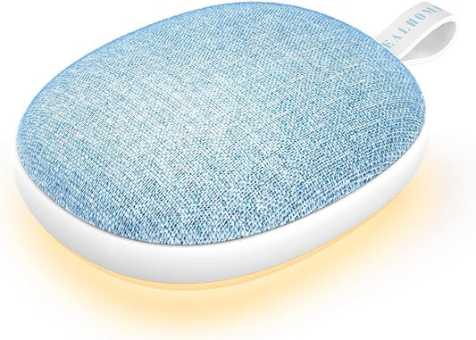 Portable White Noise Sound Machine: Baby Sleep Soother, Bluetooth Speaker, Rechargeable Battery, 4-Speed Timer, 6 Soothing Sounds Adult Therapy Aid for Trave (Blue, Portable) - Bloomnest