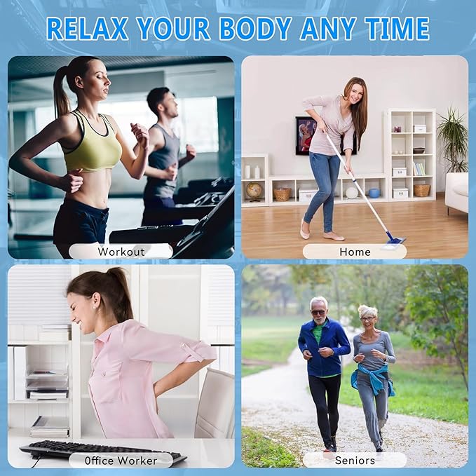 Massage Gun, Muscle Massage Gun for Athletes Handheld Electric Deep Tissue Back Massager, Percussion Massage Device for Pain Relief with 30 Speed Levels 9 Heads - Bloomnest