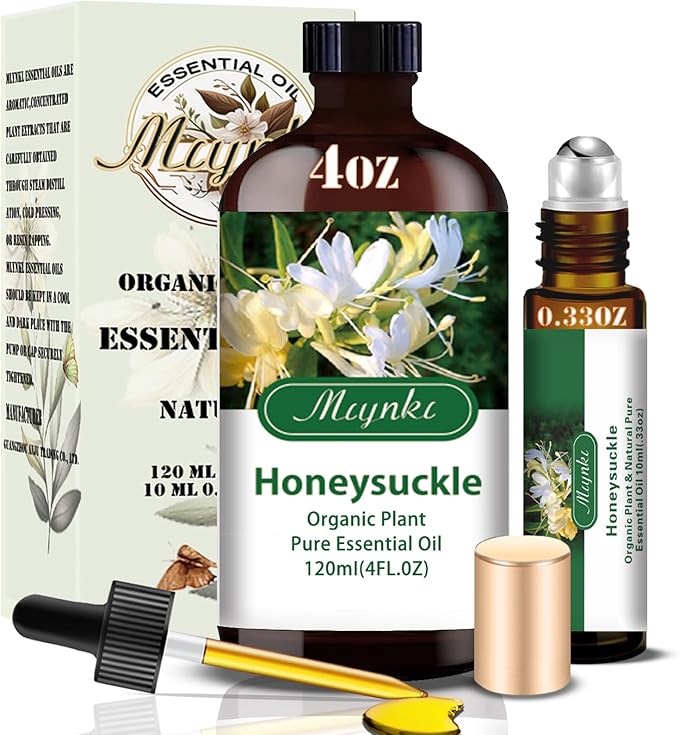 Honeysuckle Fragrance Oil-Honeysuckle Essential Oil 4.33oz (130ml)-100% Pure Natural Scent for Diffusers, Candles, Soap Making & Aromatherapy-Relaxing Home & Gift Essential Oil for Bath, Massage - Bloomnest