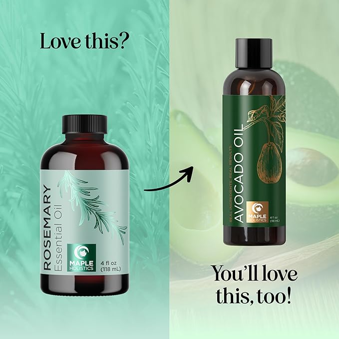 Pure Rosemary Essential Oil with Dropper - Undiluted Rosemary Oil for Hair Skin and Nails and Refreshing Aromatherapy Oil for Diffusers - Rosemary Essential Oil for Cleansing Dry Scalp Care 4oz - Bloomnest