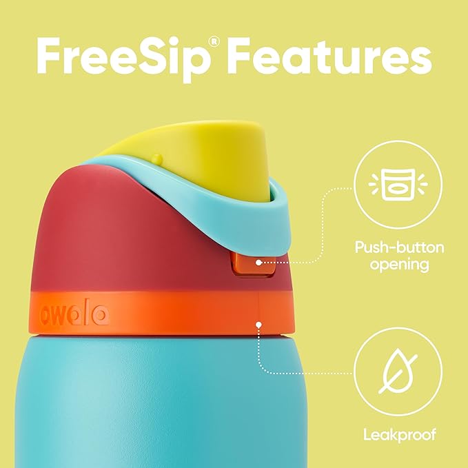 Owala FreeSip Insulated Stainless Steel Water Bottle with Straw, BPA-Free Sports Water Bottle, Great for Travel, 40 Oz, Summer Sweetness Owala