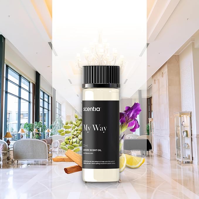 Scentia My Way Hotel Diffuser Oil Inspired by The 1 Hotel Miami Beach - 20 ml 0.67 fl oz - Fragrance Oil Blend Sandalwood, Cedar & Lemon Notes for Aromatherapy Diffusers and Humidifiers - Bloomnest