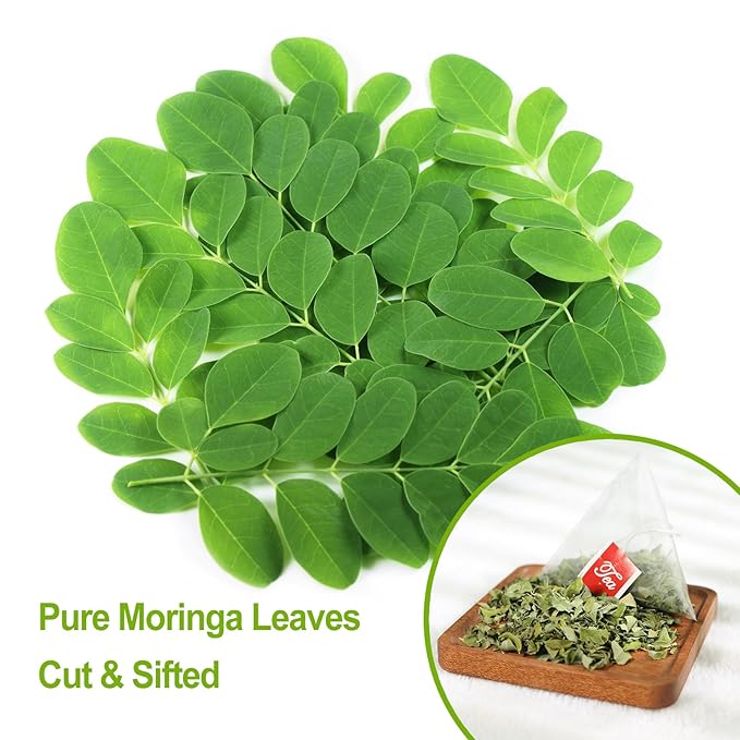 FullChea - Moringa Tea, 50 Teabags - Pure & Natural Moringa Leaves, Cultivated From India - Herbal Tea for Supporting Digestion & Immune System - Non-GMO - Caffeine-free - Bloomnest