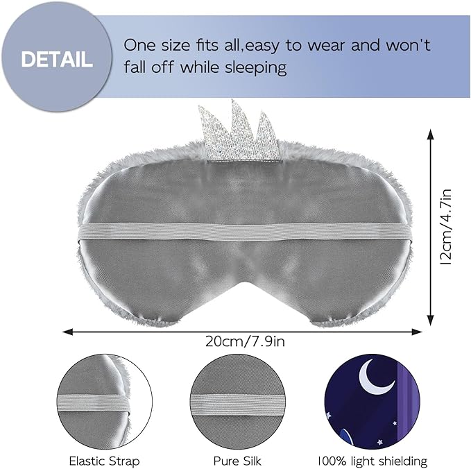 Cute Sleep Masks Cartoon Animal Sloth Eye Masks Soft Plush Sleeping Mask Travel Blindfold Eye Shade for Kids Girls & Adults (Smile Sloth) - Bloomnest