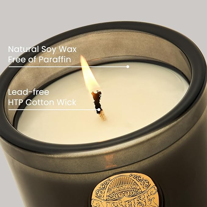 M&SENSE Natural Soy Candle | Crisp Chill & Black | 9.2 oz, 50H Burn Time | Luxury Scented Candle for Him,for Relaxation, Gifting, Home Décor | Ideal for Bedroom, Office, Party Ambiance - Bloomnest