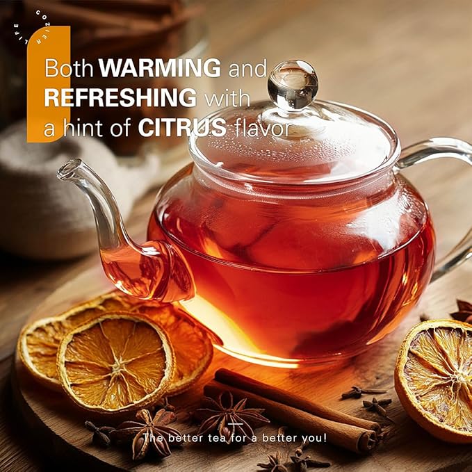 WT WEETEE Orange Spice Herbal Tea Bags, 2.5g x 50 Counts, Sweet Spices Tea Includes Cinnamon, Clove, Orange Peel, Rose Hips, Hibiscus & More, Natural Caffeine-free - Bloomnest