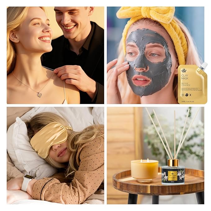 35 Pcs Valentines Day Gifts for Women, Orchid Spa Gift Basket Set, Self-Care Relaxation Kit, Face Skin Care Set, Bath & Body Care Set, Bath Bomb, Birthday, Mother's Day, Christmas, Wife, Anniversary