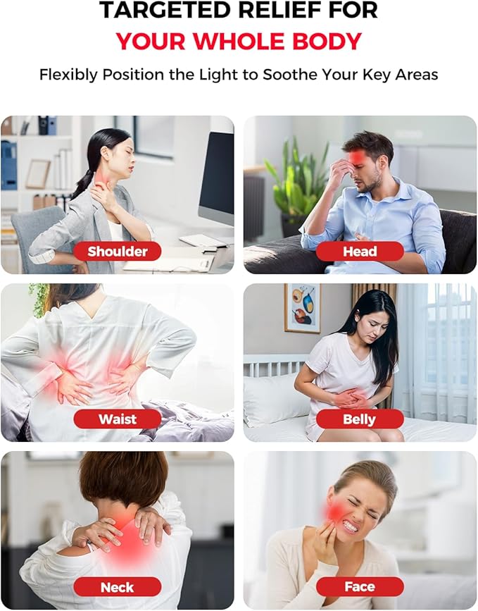 SJZX Red Light Therapy for Face Body, 360° Adjustable Infrared Light Therapy Lamp with 660nm 730nm 850nm LED Red Lights Panel Device, Home use with Goggles & Phone Stand, Ideal Gift for Women Mom Wife sjzxuv
