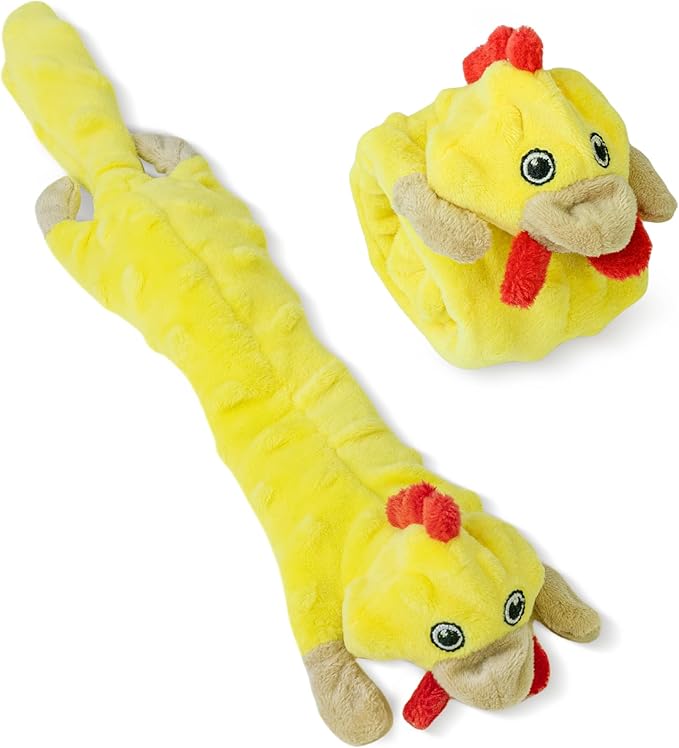 SHARLOVY Dog Squeaky Toys Pack, Bubble Plush Puppy Teething Pet Toys, Crinkle No Stuffing Animals Dog Toy, Doggies Chew for Large Small Medium Breeds - Bloomnest