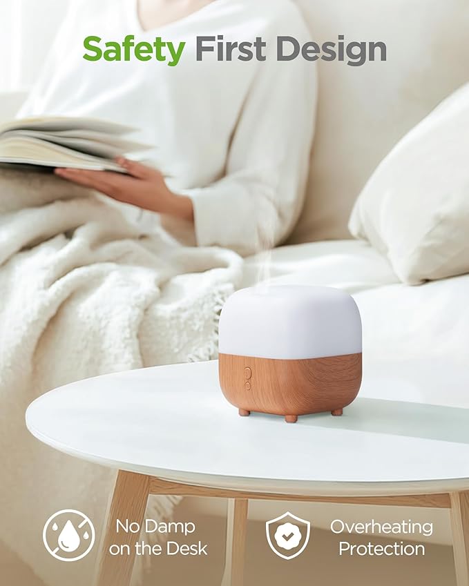 InnoGear 150ml Essential Oil Diffuser, Premium 5-in-1 Diffusers for Home Scent 8 LED Color Aromatherapy Diffuser Air Desk Mini Humidifier Small Vaporizer Aroma Diffuser for Computer Laptop Room Office - Bloomnest