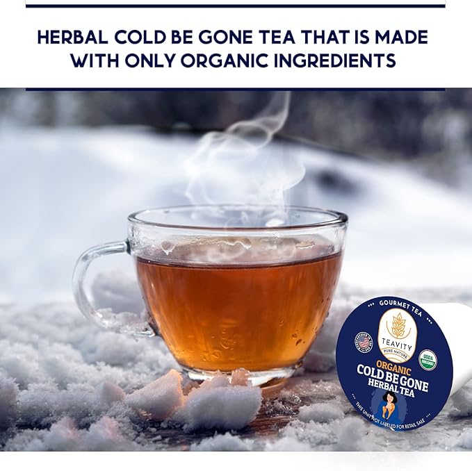 Organic Rooibos Tea Pods for Keurig with Lemon, Mint, Licorice - Unsweetened Decaf Tea for K Cup Brewing by Teavity (36 Tea Pods) - Bloomnest