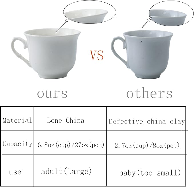 20 Pieces European Ceramic Tea Set for Adults With Metal Holder and Flower Painting (Large Cream Version) - Bloomnest