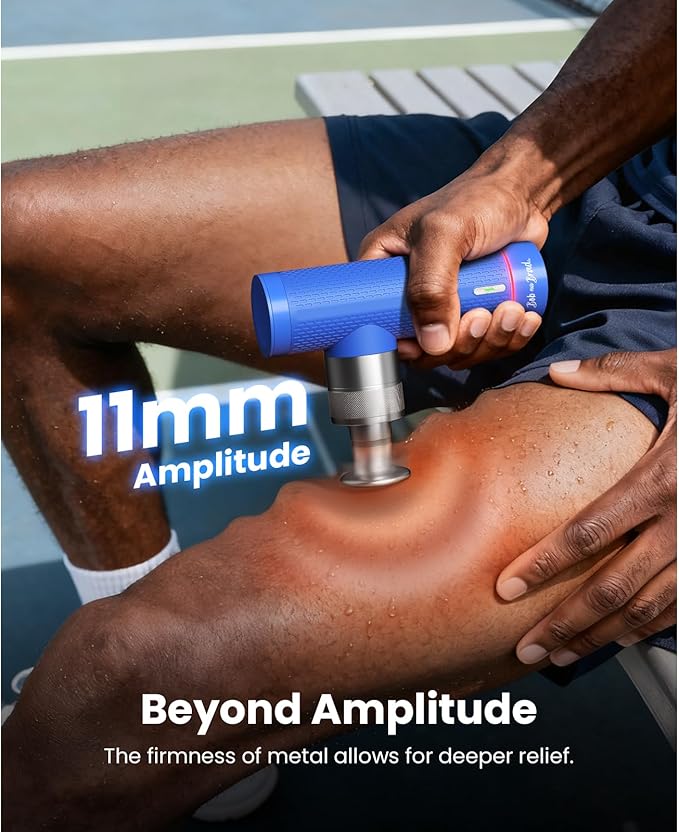 BOB AND BRAD A7 Massage Gun with 11mm Amplitude and Metal Head, FSA Eligible/HSA Eligible, Mini Percussion Massage Gun Deep Tissue Portable, Professional Back Muscle Massager for Pain Relief, Athletes - Bloomnest
