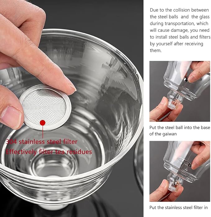 Lazy Kungfu Drip TeaPot, Heat Resistant Tea Set, Semi-Automatic Glass Teapot Suit for Magnetic Water Flow Wooden Glass Teapot Set - Bloomnest