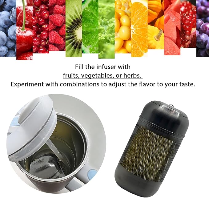 316 Stainless Steel Ion-Plated Fruit Infuser Insert &Tea Infuser for Loose Leaf,Compatible with Stanley,Hydro Flask,Iron Flask, Takeya,ThermoFlask，Reusable Filter for Herbs, Lemon, Cucumber - Bloomnest