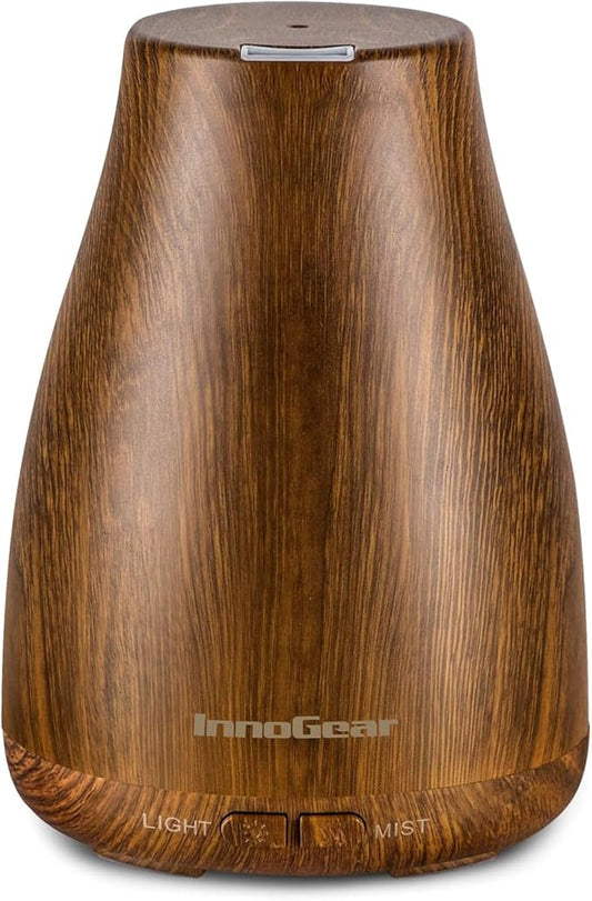 InnoGear Essential Oil Diffuser, Ultrasonic Diffusers for Home Aromatherapy Humidifier for Bedroom Room 7 Colors LED 2 Mist Mode Auto Off, Bronze - Bloomnest