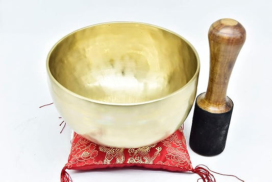 7.5" Tibetan Singing Bowl ~ Handmade ~ Superb Chakra Bowl for Meditation, Yoga,Healing, Mindfulness, Relaxation ~ Cushion & Mallet Included - Bloomnest