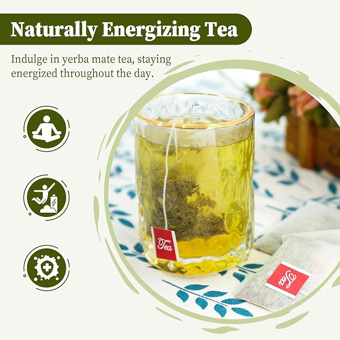 FullChea - Yerba Mate Tea Bag, 40 Teabags, 3g/bag - Unsmoked, Cultivated From Argentina - Rich In Antioxidants And Plant Nutrients - Bloomnest
