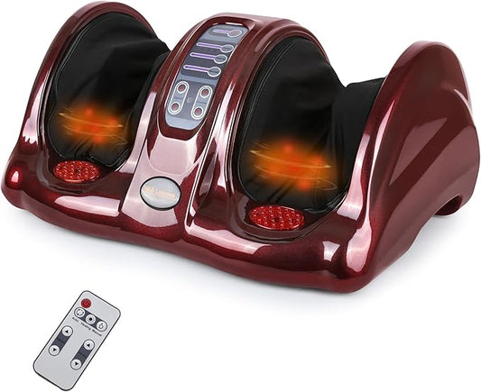 Foot Massager with Heat, Shiatsu Foot Massager for Circulation and Pain Relief and Heat Therapy, Ankle, Calves and Feet Massage with Deep Kneading Rolling, Gifts for Women Men Mother Father - Bloomnest