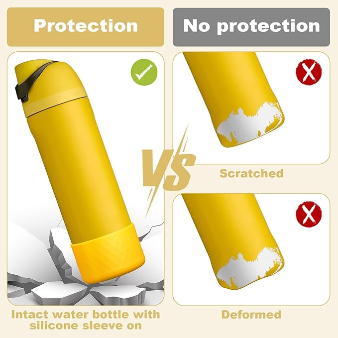 Silicone Boot for Owala Water Bottle 24 oz 32 oz 40 oz, Anti-Slip Protective Sleeve for FreeSip/Twist/Flip Stainless Steel Water Bottles Accessories BEONSKY