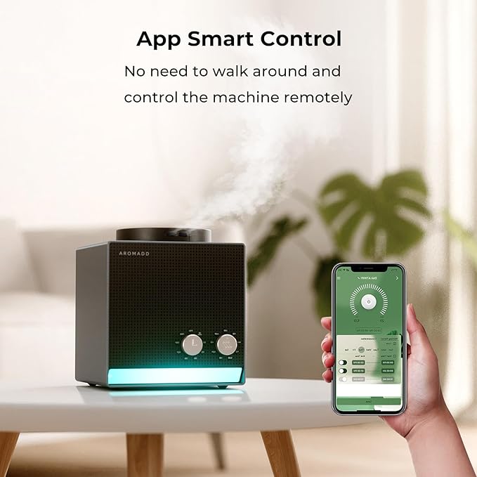 Smart Aroma Scent Waterless Essential Oil Diffuser, Cold Air Tech Scent Air Machine for 1500 Sq Ft,200ml Hotel Collection Diffuser for Home & Office (Black Titanium, Single Scent)