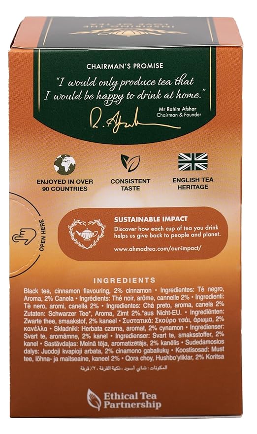Ahmad Tea Cinnamon Haze Black Tea, 20Count Boxes, Brown - Bloomnest