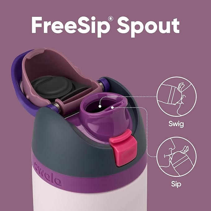 Owala FreeSip Insulated Stainless Steel Water Bottle with Straw for Sports, Travel, and School BPA-Free Sports Water Bottle, 24 oz, Dreamy Field Owala