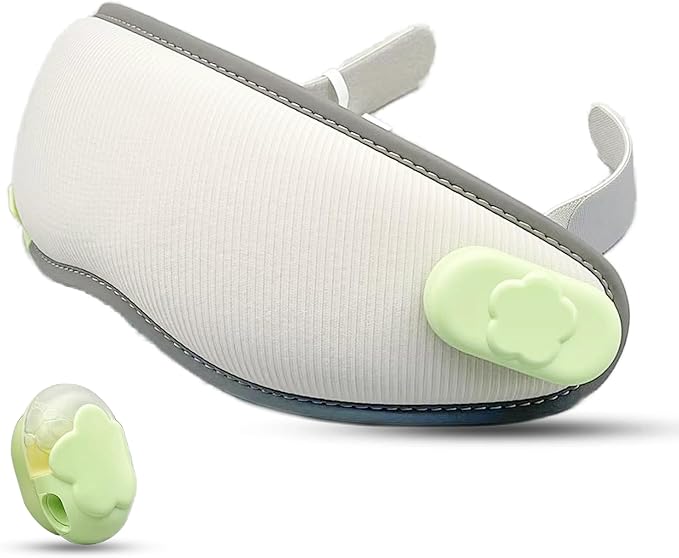 Smart Mugwort Steam Eye Massager with Heat and Cooling, Herbal Relief for Eye Fatigue, Migraines, Dry Eyes, Dark Circles, Rechargeable Heated Eye Mask, Sleep Mask Improve Sleeping Quality