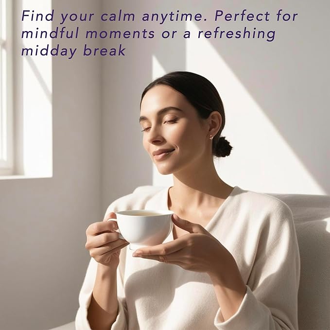 Calming Day Herbal Tea (1.65 oz, Pack of 18 Tea Bags) – Relaxing Caffeine-Free Tea with Lavender, Rosehips and Lemongrass – Gift for focus, clarity, relaxation and wellness - Bloomnest