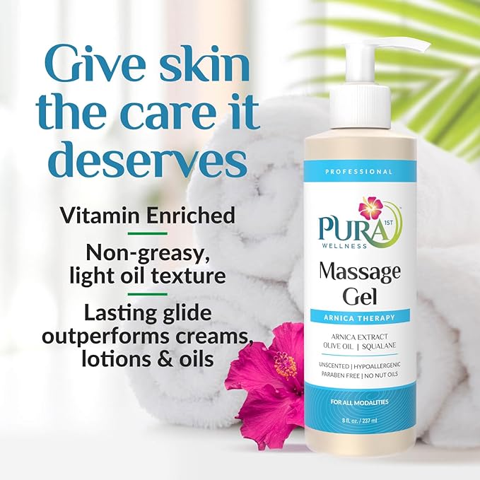 Wellness Professional 8oz Arnica Gel for Muscle Relief, Unscented Deep Tissue, Massage Therapy, Massage Gel for Physical Therapy - Bloomnest