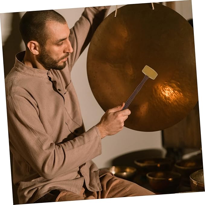 BESPORTBLE 1Pc Durable Singing Bowl Stick Mallet for Meditation and Sound Therapy Lightweight Yellow Bowl Mallet present for Buddha Music Lovers and Personal Collection - Bloomnest