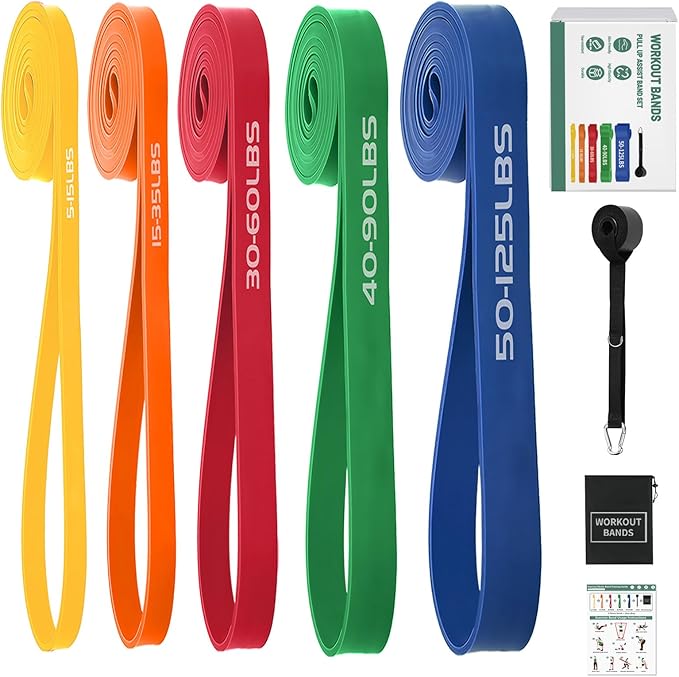 Resistance Bands,Exercise Bands,Workout Bands,Resistance Bands Set for Legs,Pull Up Bands,Stretch Bands for Exercise,Muscle Training, Physical Therapy, Shape Body, Men Women
