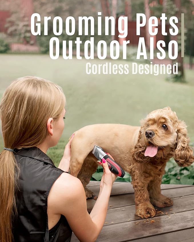 oneisall Dog Shaver Clippers Low Noise Rechargeable Cordless Electric Quiet Hair Clippers Set for Dogs Cats Pets - Bloomnest