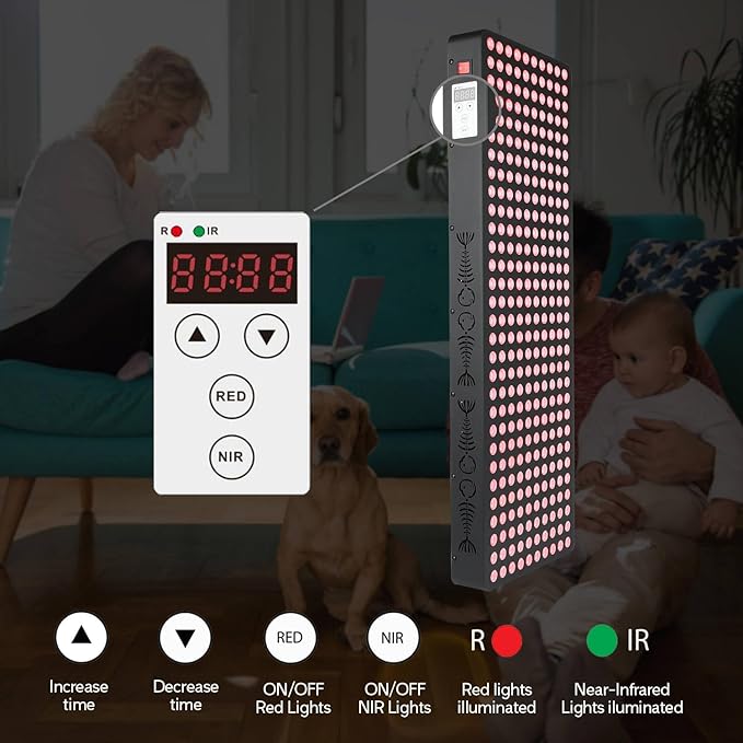 Red Light Therapy for Body Face,Extra Large Infrared Red Light Therapy Panel Full Body for Pain Relief,LED 660nm Red Light Panel & 850nm Near-Infrared Therapy Device (300 LEDs - 1500W) SUPERSRED