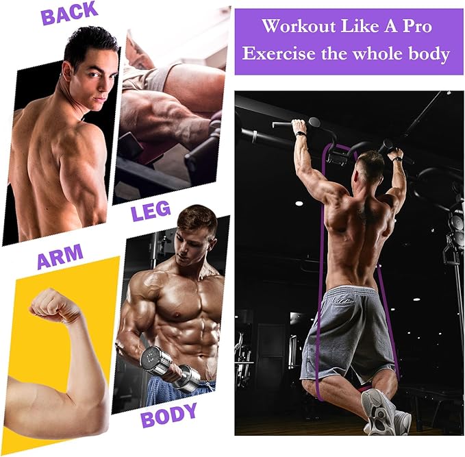 8 Pcs Resistance Bands Pull up Bands Pull up Assistance Bands Exercise Workout Bands for Working Out Muscle Training Physical Therapy Muscle Training Men and Women - Bloomnest