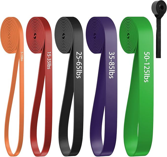 Resistance Bands, Pull Up Assist Bands - Workout Bands, Eexercise Bands, Long Resistance Bands Set for Working Out, Fitness, Training, Physical Therapy for Men Women