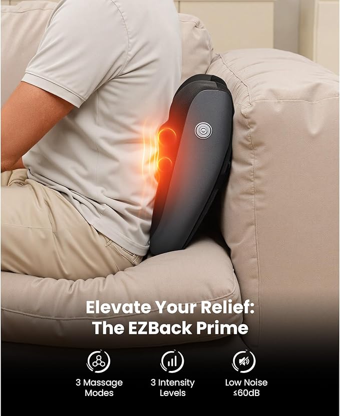 BOB AND BRAD Back Massager for Pain Relief Deep FSA ligible HSA Eligible EZBack Prime Corded Design Shiatsu Neck and Back Massager with Heat for Back,Shoulders,Body Muscle Tissue Gifts for Women Men - Bloomnest