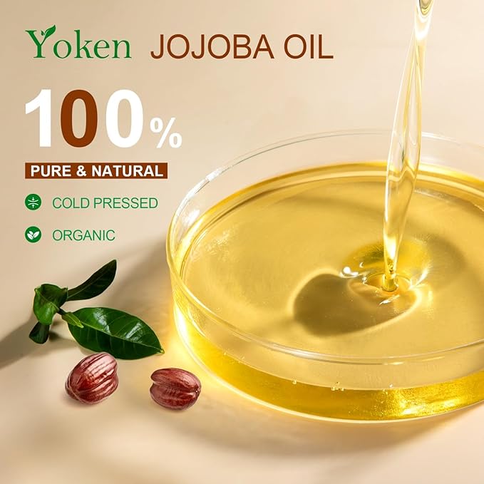 1 Gallon Jojoba Oil EWG Verified - 100% Pure Jojoba Oils Bulk Cold Pressed Unrefined Hexane Free Virgin Golden jojoba Carrier Oil for Hair Skin Massage DIY Natural Body Moisturizer - Bloomnest